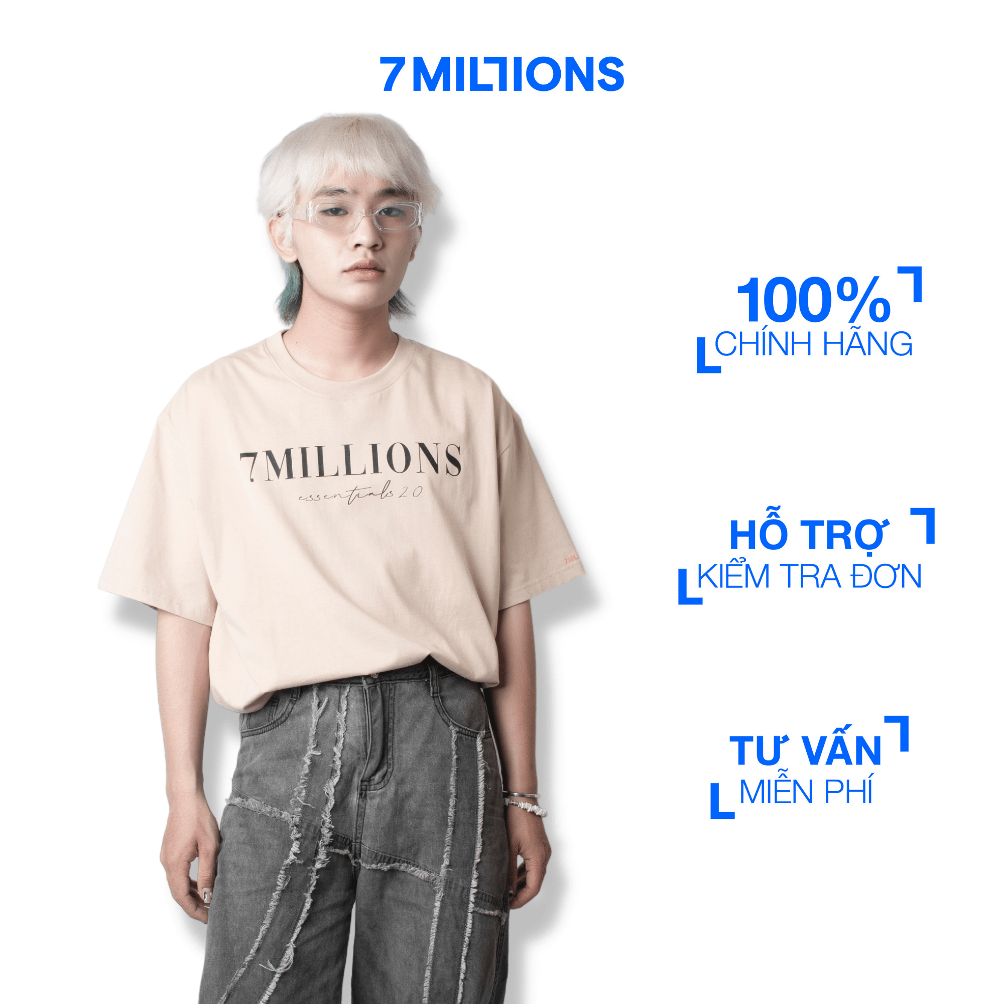 7MILLIONS Áo thun Basic 2.0 / Màu Tan