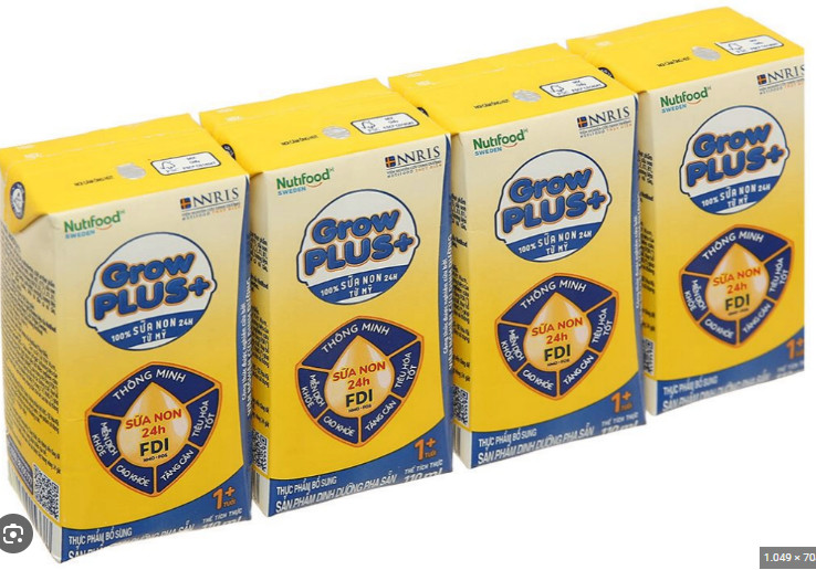 Thùng 48 Hộp SBPS Nutifood GrowPLUS+ Sữa Non (Vàng) 110ml.
