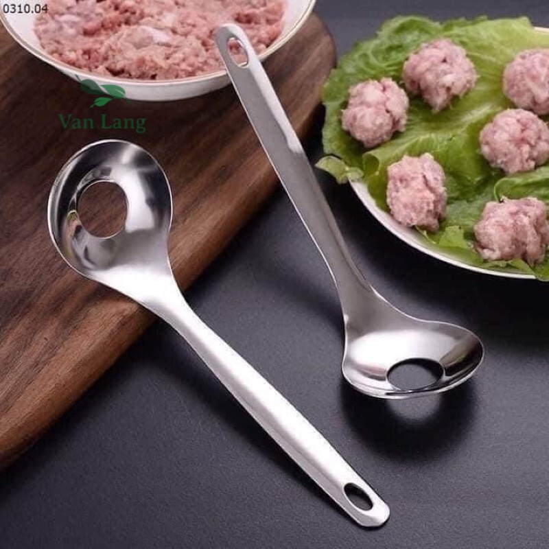 Muỗng làm thịt viên, chả viên - dụng cụ nặn mọc inox cao cấp