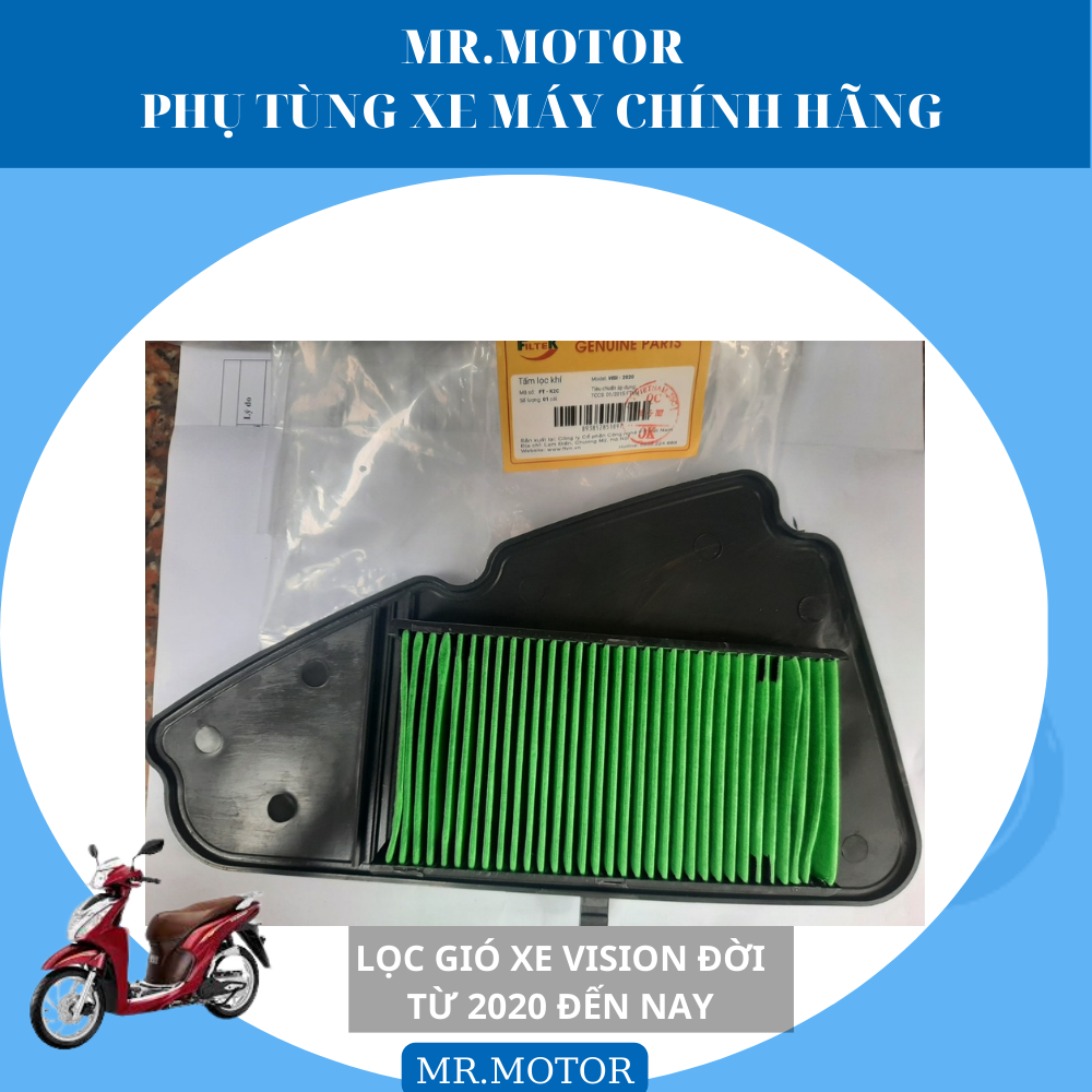 Lọc gió xe Vision 2019,2021,2020,2022,2018,2017,2016,2015,2014,2013,2012,2011