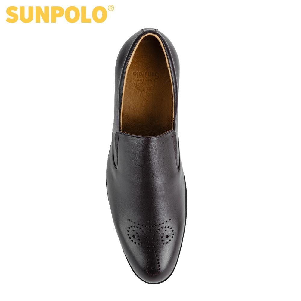 Men Formal Leather Shoes SUNPOLO SUKT0527DN (Black, Brown)