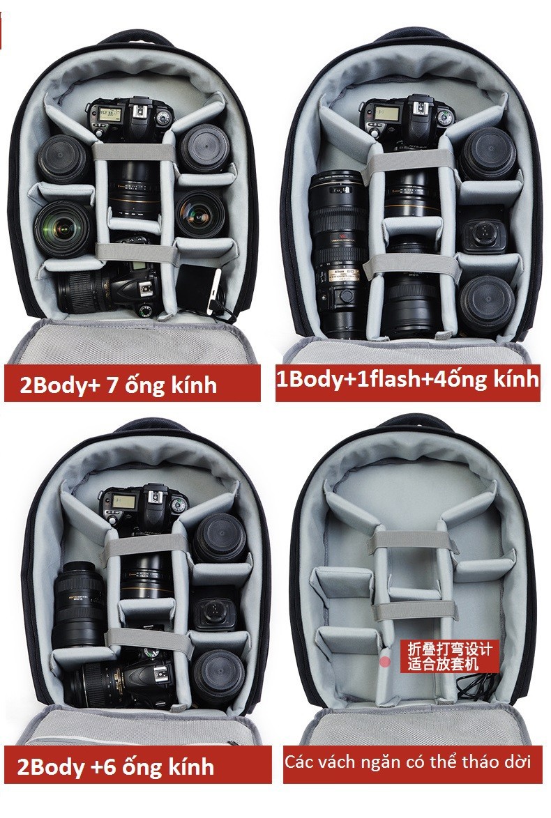 [HCM]Balo máy ảnh Caden D10.