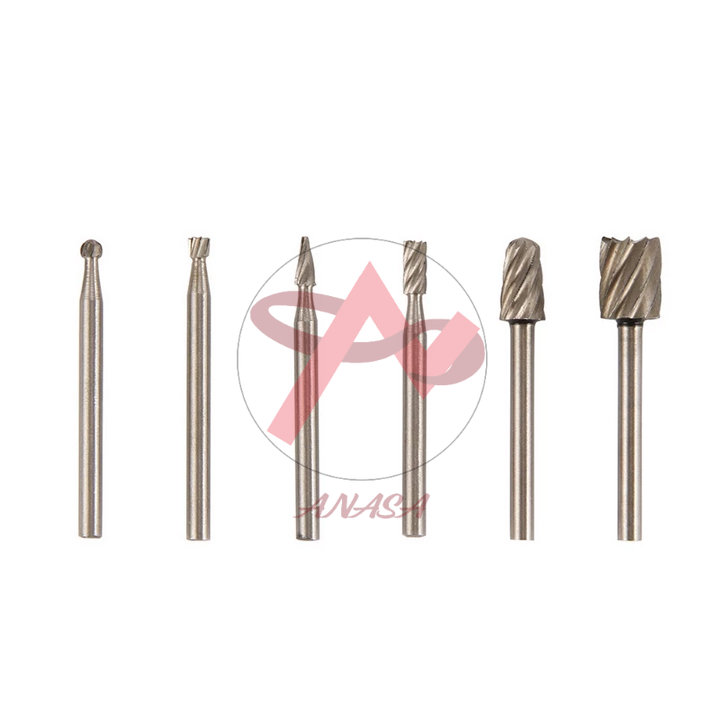 Bộ 6 Mũi Mài Khắc Hợp Kim Mũi Lũa Gỗ Điêu Khắc, Chạm Trổ Mài Khắc