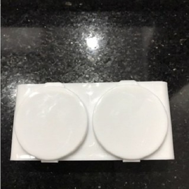 Khay nhựa 2 ngăn đựng bột, lưu huỳnh đắp móng