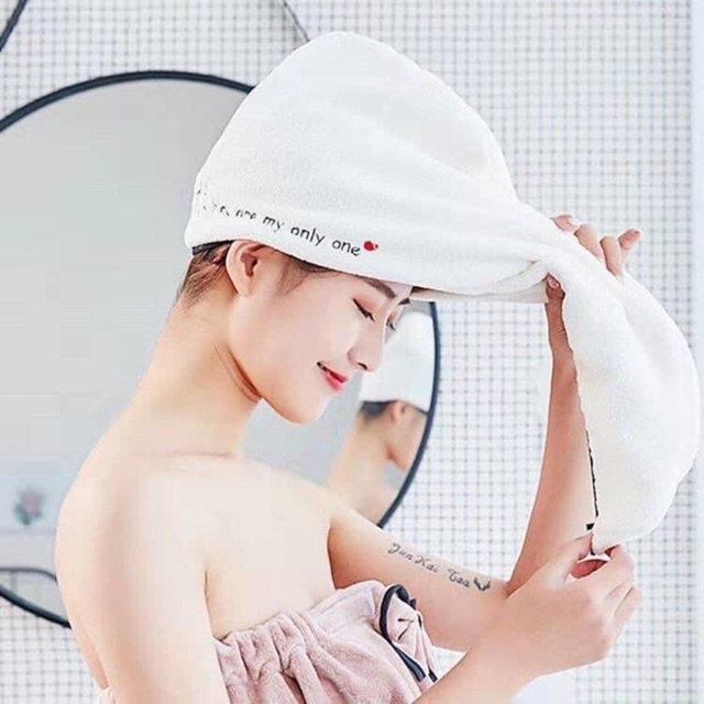 Khăn quấn đầu làm khô tóc