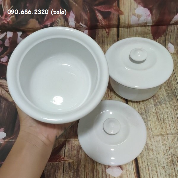 thố sứ Minh Long có nắp 0.52L - thố sứ Minh Long