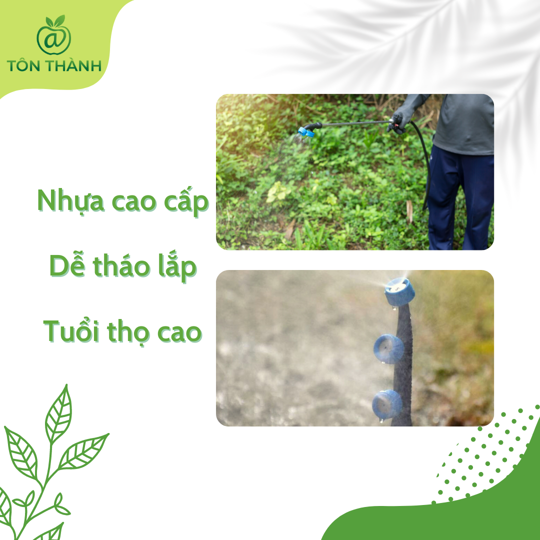 ĐẦU BÉC PHUN SƯƠNG TƯỚI CÂY, PHUN RUỘNG LÚA, CÂY TRỒNG, ... ( PHỤ KIỆN THAY THẾ BÌNH XỊT, BÌNH ĐIỆN )