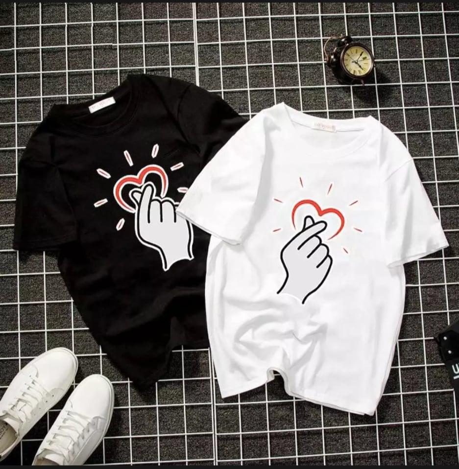 [HCM XẢ HÀNG - ĐỒNG GIÁ 19K Áo thun nữ form rộng in hình Thả Tim ( Hồng ) dễ thương vải dày mịn mát