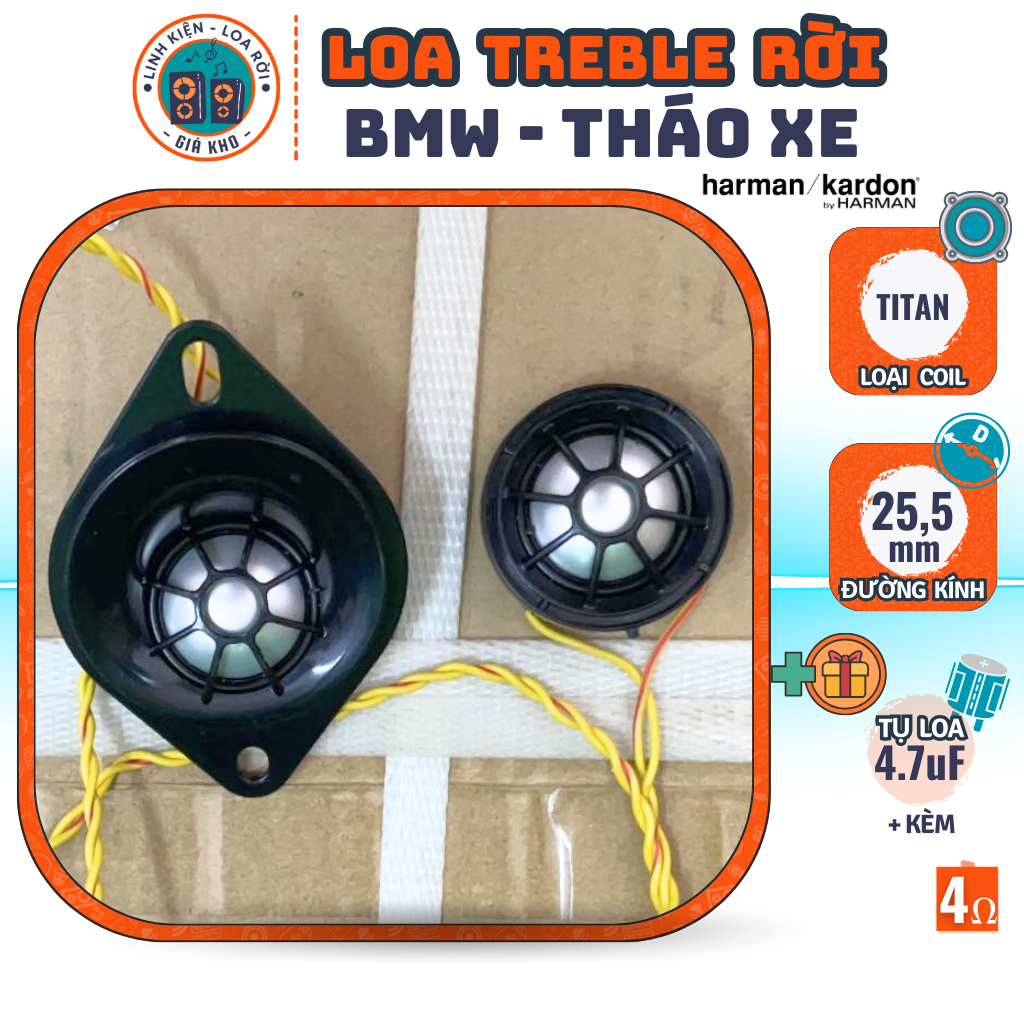 Treble speaker-BMW Harman Kadon-with 4.7uF capacitor