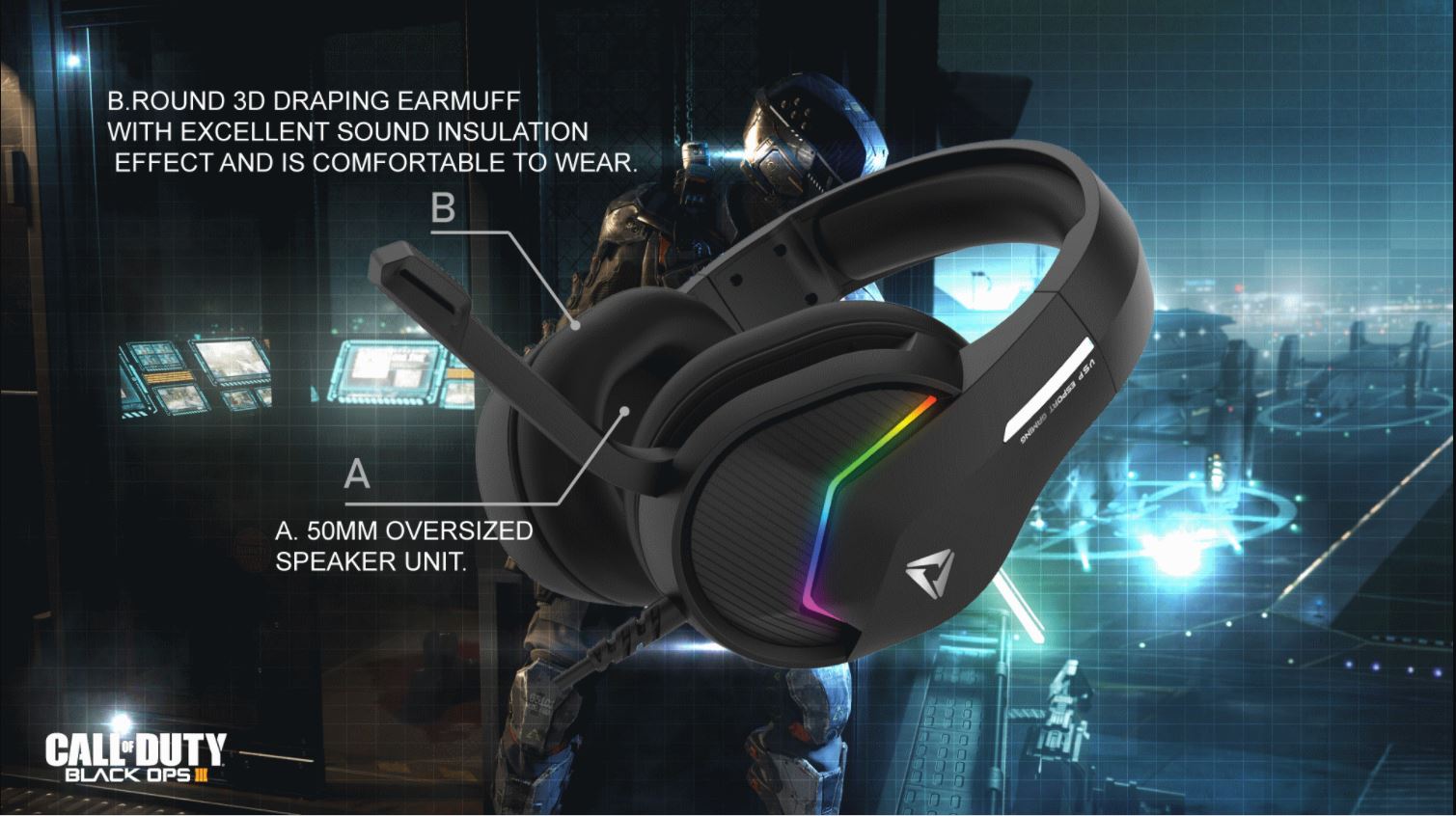 HP Esport Gaming VX2 Led [ 1 Cổng USB + Jack 3.5 ]