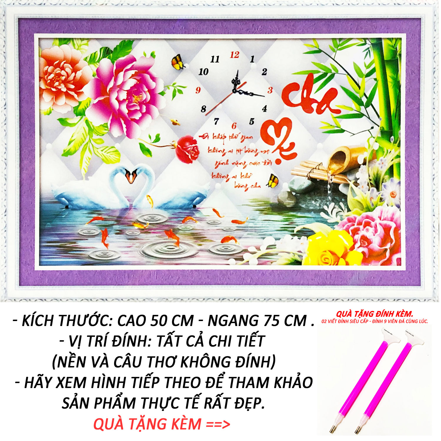 Tranh Đính Đá 5D - Ngôi Nhà Hạnh Phúc 02- Tranh mỹ thuật Minh HIền