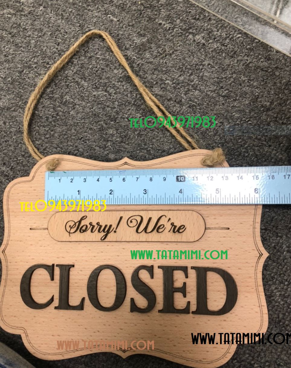 Biển open closed dây dù treo cửa có sẵn