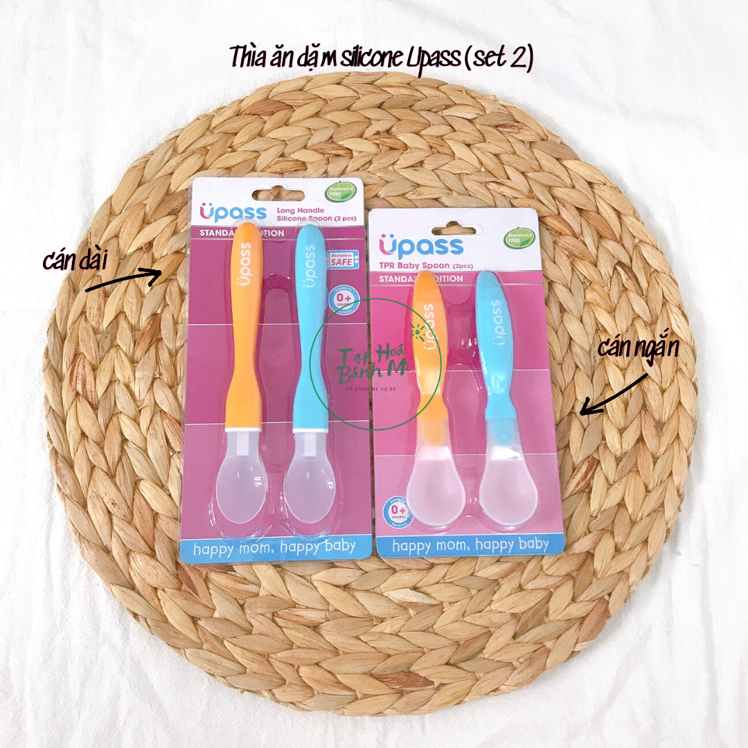 [HCM]Thìa ăn dặm silicone Upass (set 2)