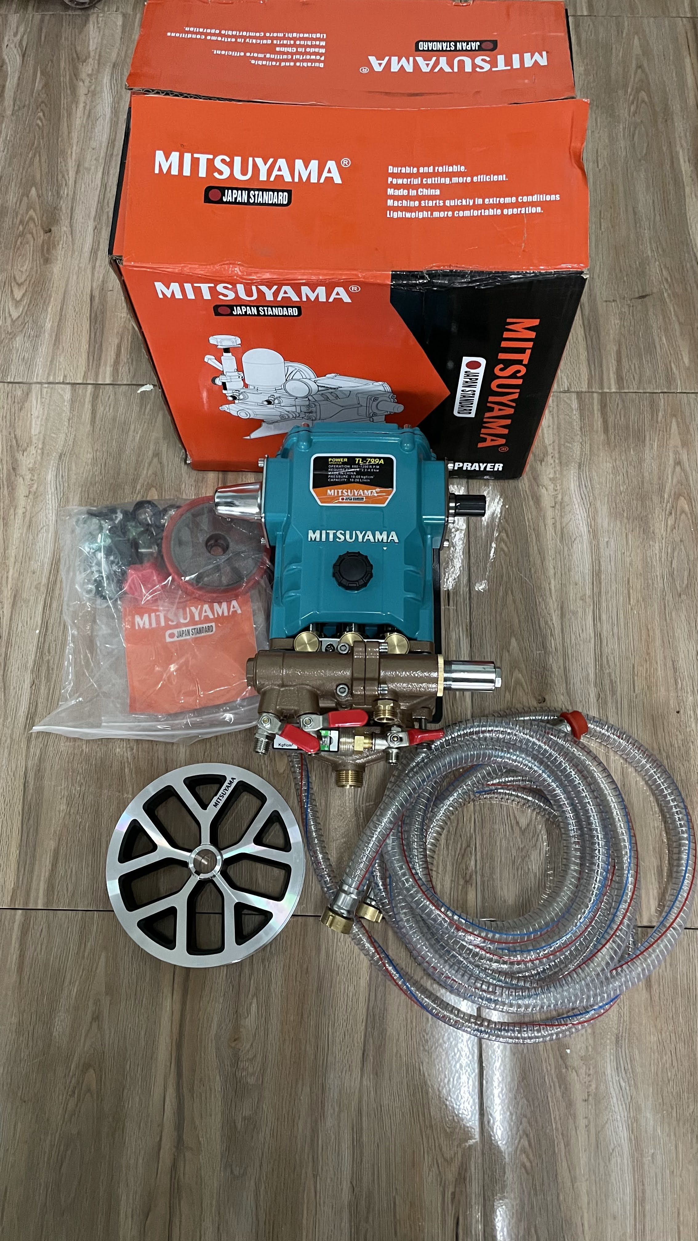 Đầu bơm rữa xe 3 piston Mitsuyama TL-799A (ty inox)