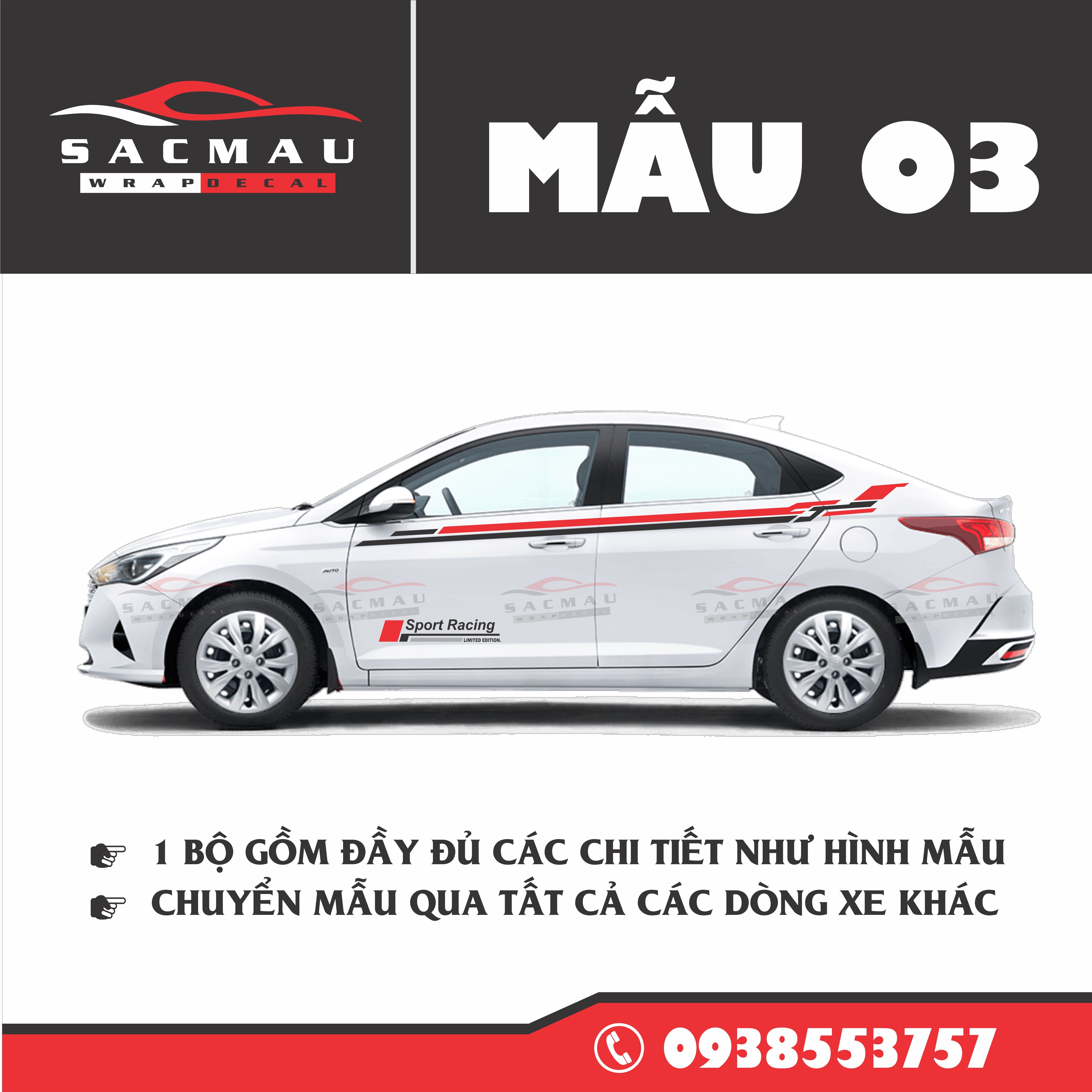 Tem HYUNDAI Accent { 7 MẪU CỰC ĐẸP}