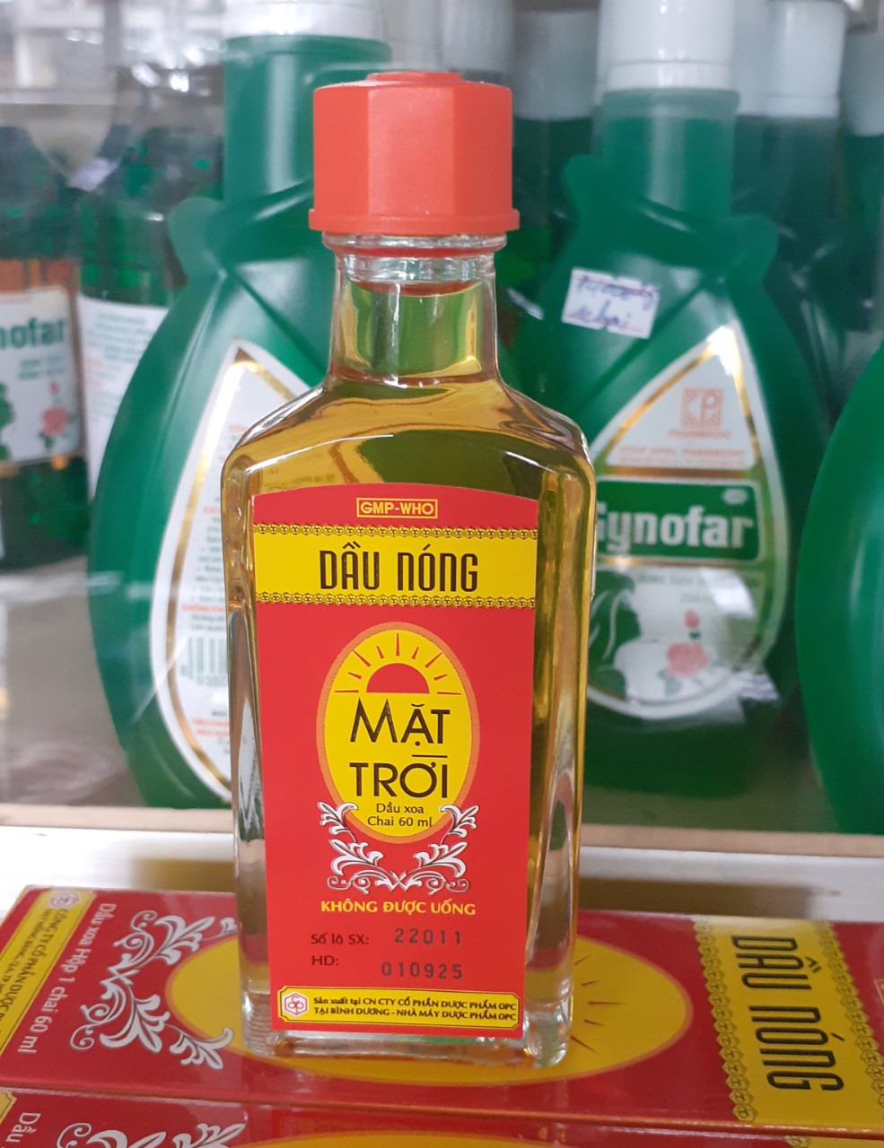 DẦU NÓNG MẶT TRỜI 1 CHAI 60mi