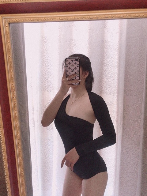 [HÀNG HOT] Bikini 1 mảnh tay dài 1 bên sexy (kèm hình thật)