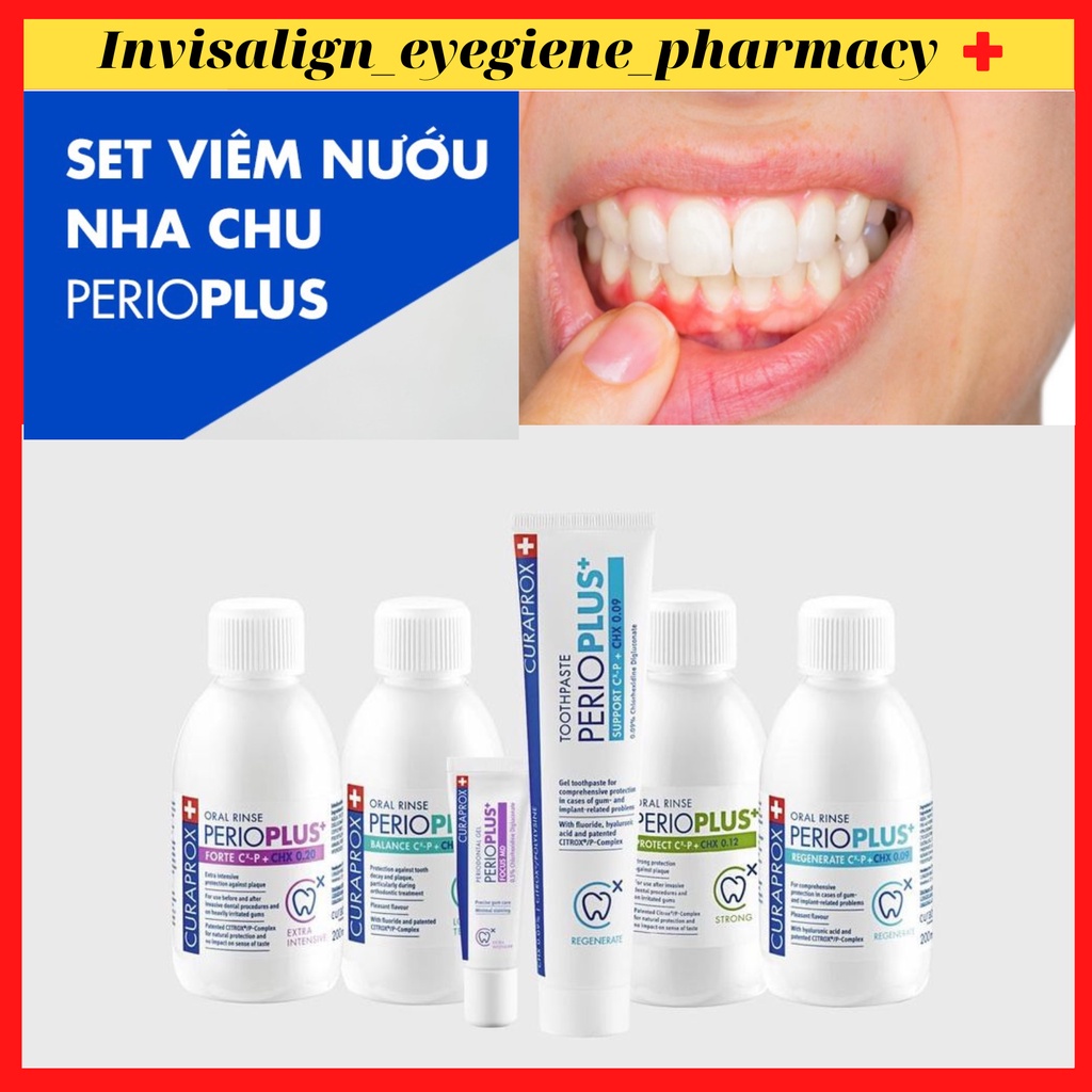 [VIÊM LỢI-VIÊM NƯỚU, NHA CHU] Nước súc miệng sát khuẩn Curaprox Perio Plus 200ml
