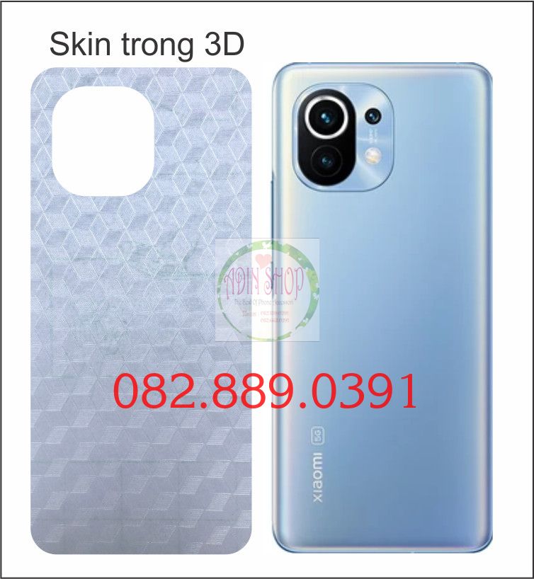[HCM]Miếng dán mặt lưng skin carbon Xiaomi Mi 11 / Mi 11 Pro