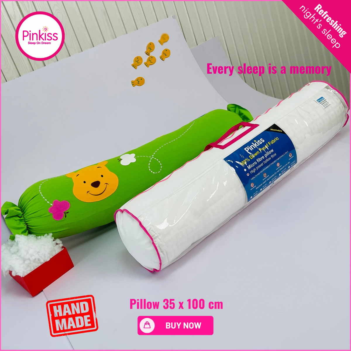 Gối ôm PINKISS kích thước 35x100cm