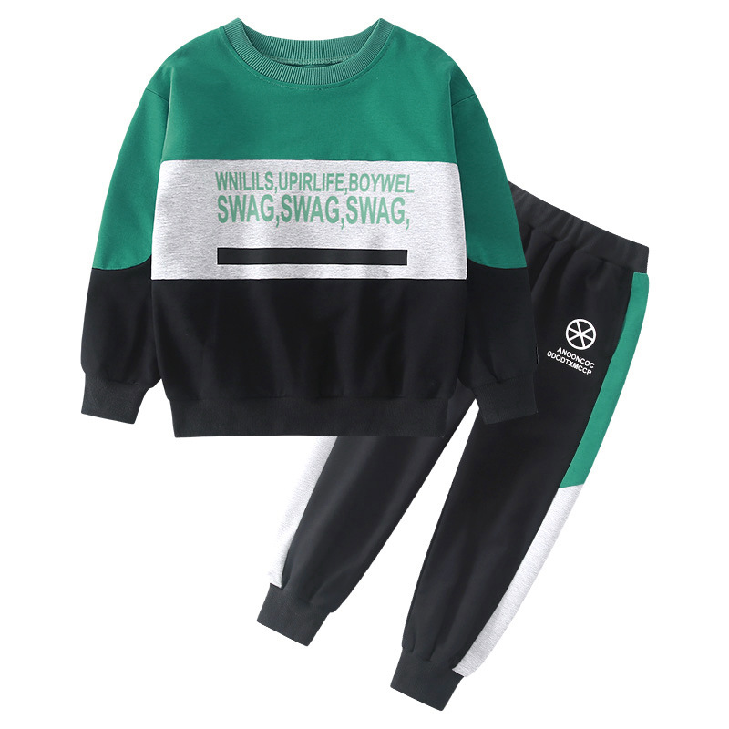 Bộ quần áo thu đông  mẫu CAN cho bé trai 14-45kg, đồ bộ dài tay bé trai vải nỉ da cá dày dặn