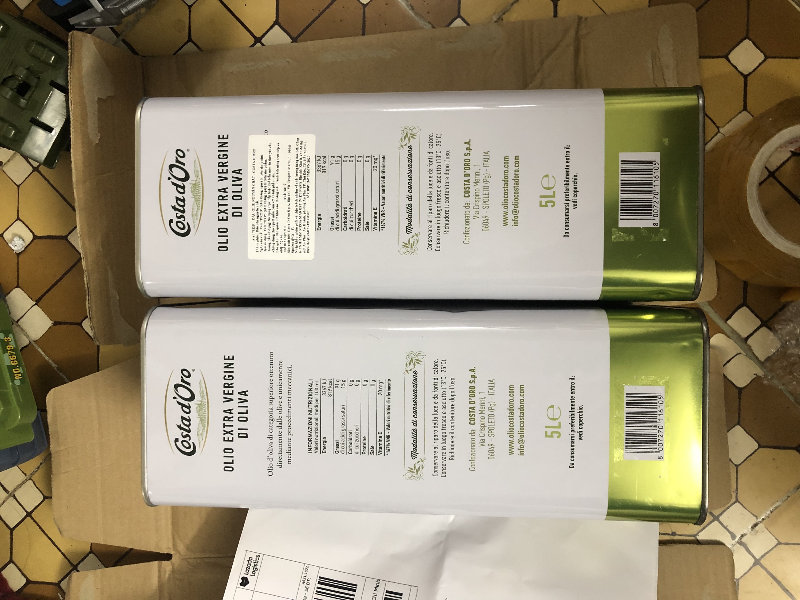 Dầu Oliu Olive Extra virgin Costa doro thùng 5L - Cheap&Fine