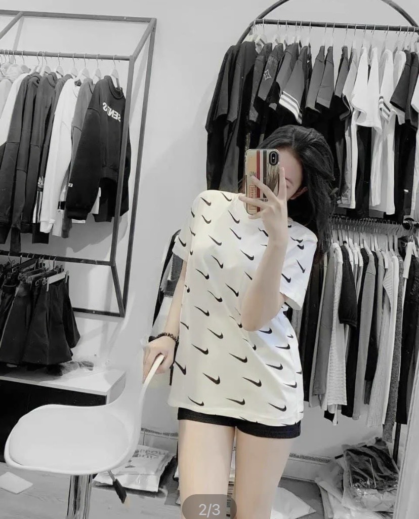 Áo phông L.A.I in toàn thân fom thụng Chất cotton ,ln