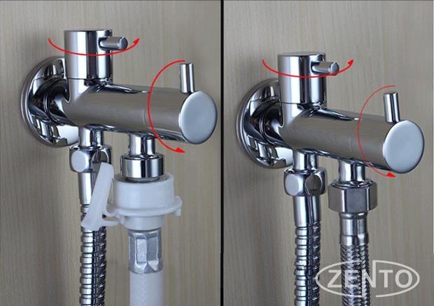 Van góc 2 đầu ra Angle Valve Dual Outlet ZT972