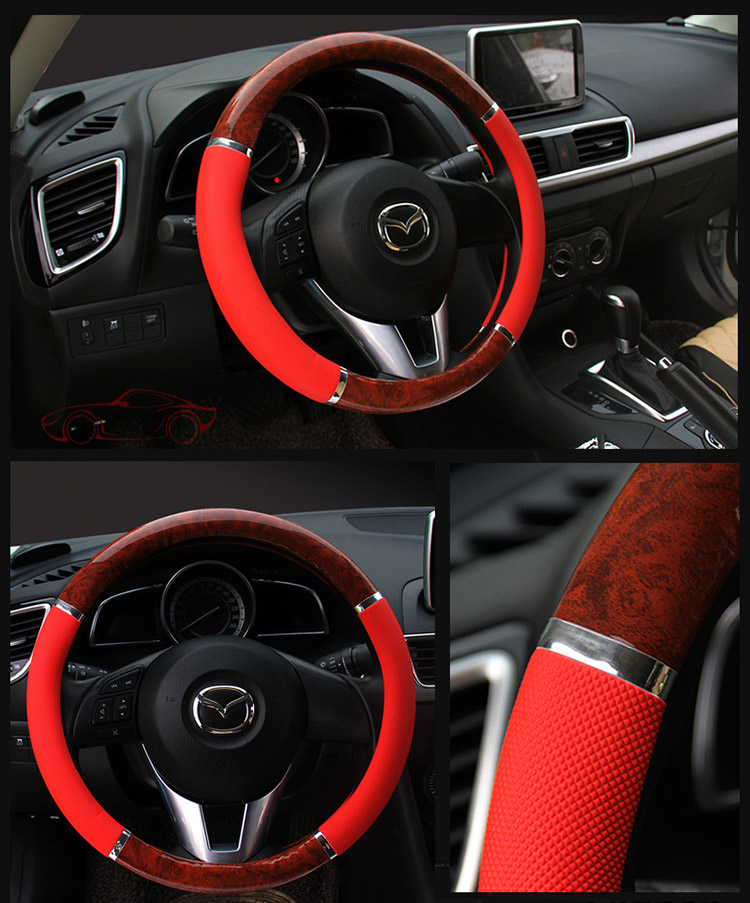 🚗  Bọc vô lăng màu vỏ gỗ sang trọng