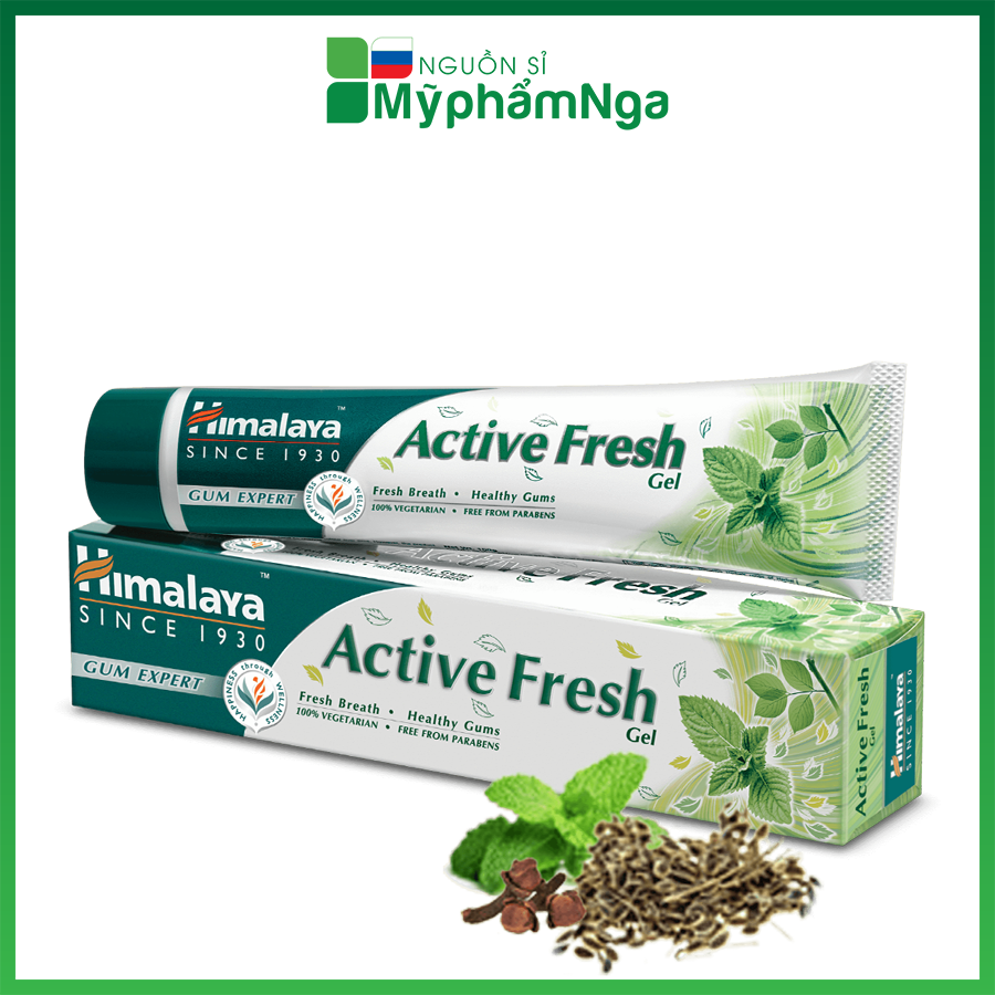 Kem đáng răng Himalaya Thơm miệng bảo vệ răng lợi Active Fresh