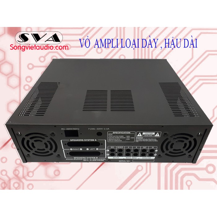 VỎ AMPLI DÀY HẬU 33 cm PA1000X