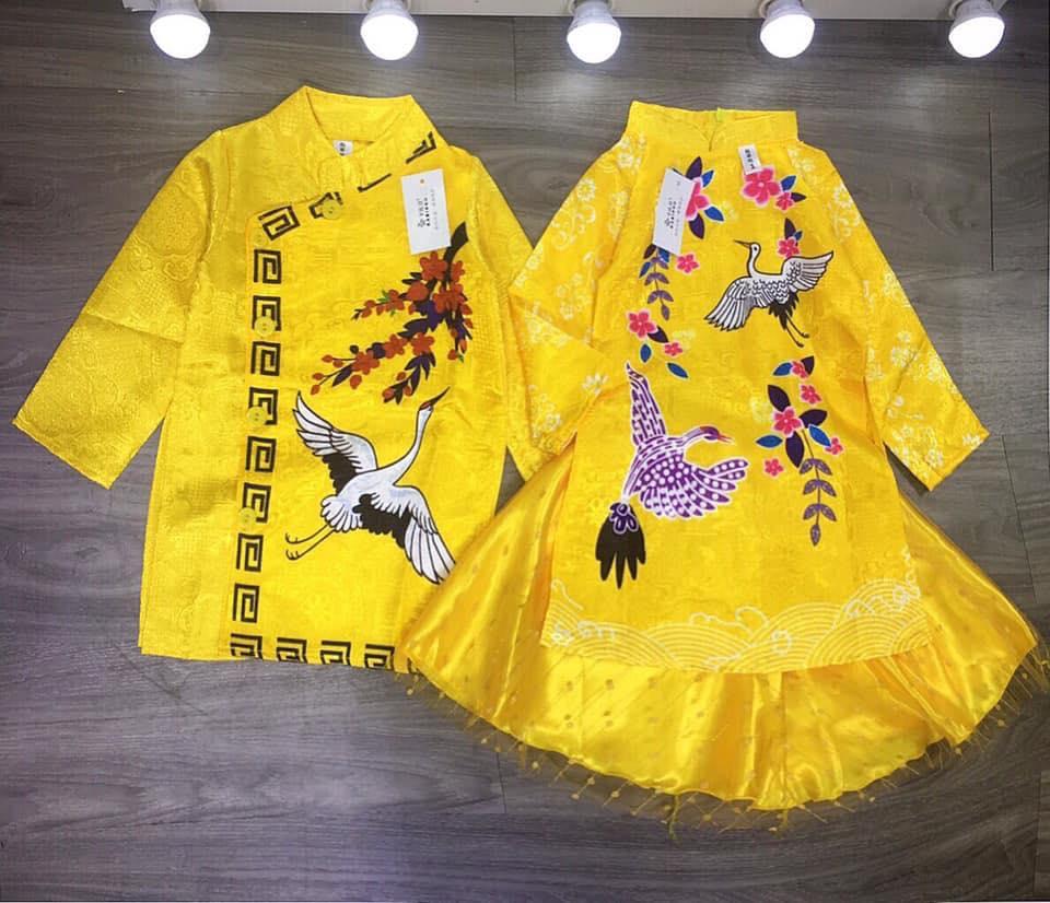 [HCM]áo dài bé trai gấm Thượng hải cao cấp  size 1-10 cho bé từ 9-30kg