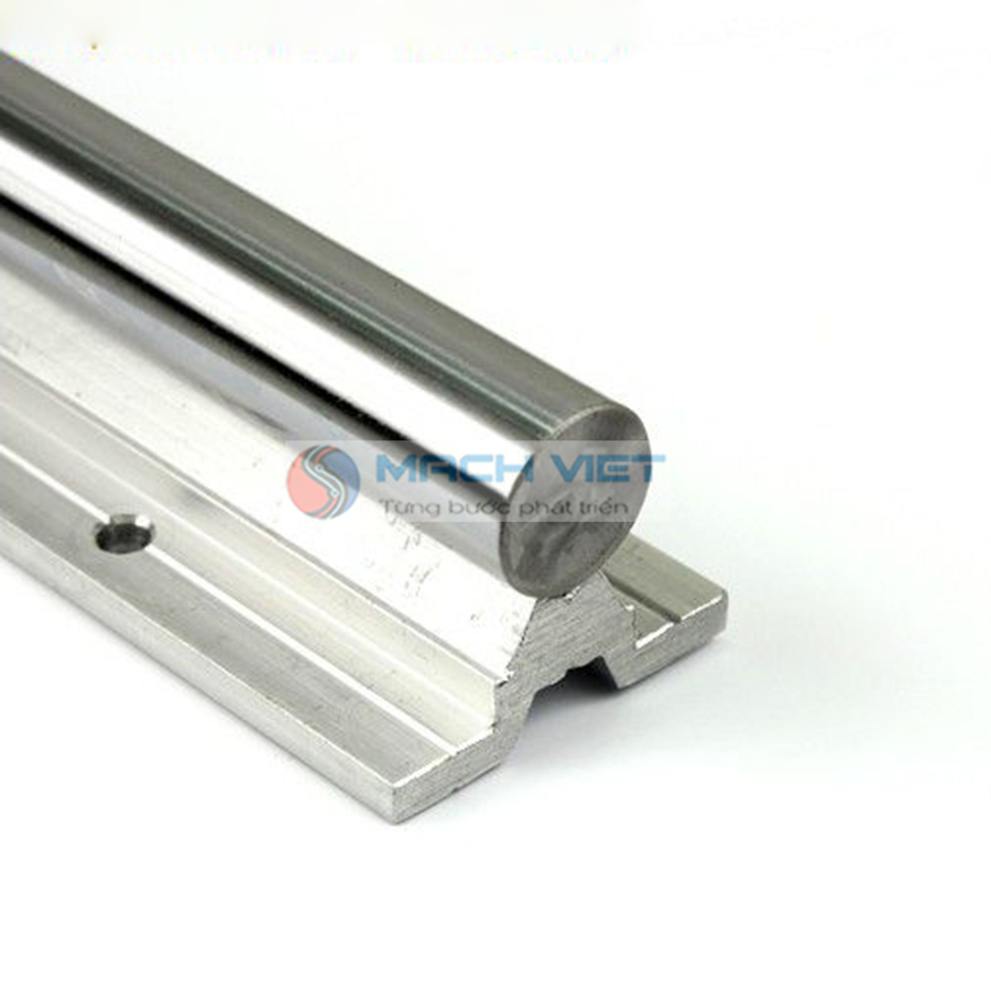 Thanh ray trượt tròn có đế phi 12 (không kèm con trượt) dài 0.5 mét