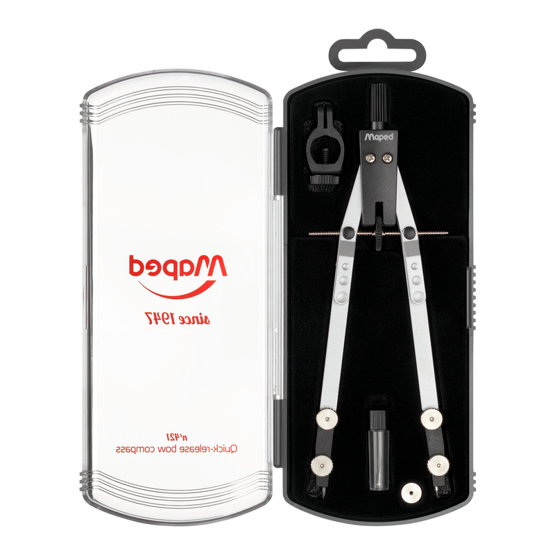 MAPED - Hộp Compa kỹ thuật Metal Bow (vẽ được vòng tròn đường kính 30cm) - 1 set