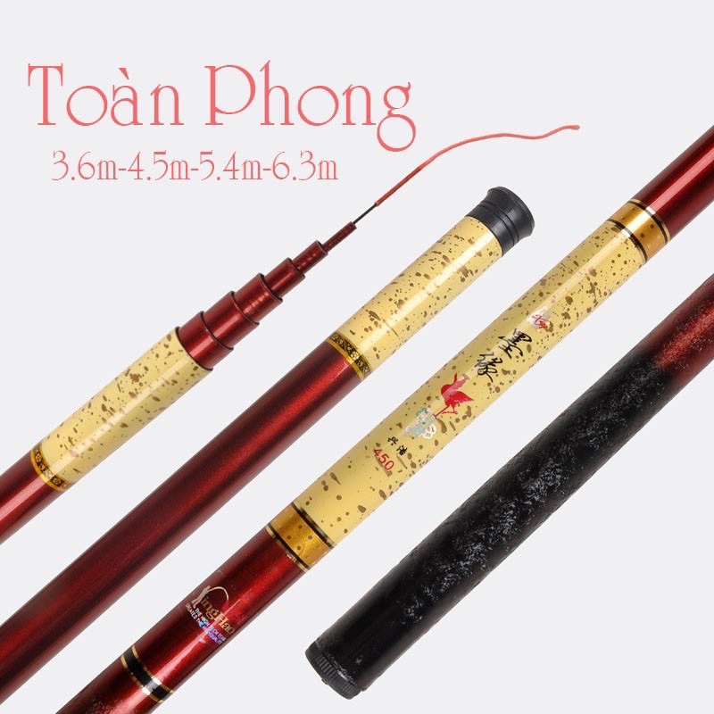 Cần câu tay toàn phong câu đơn câu cá giải trí độ cứng 3H