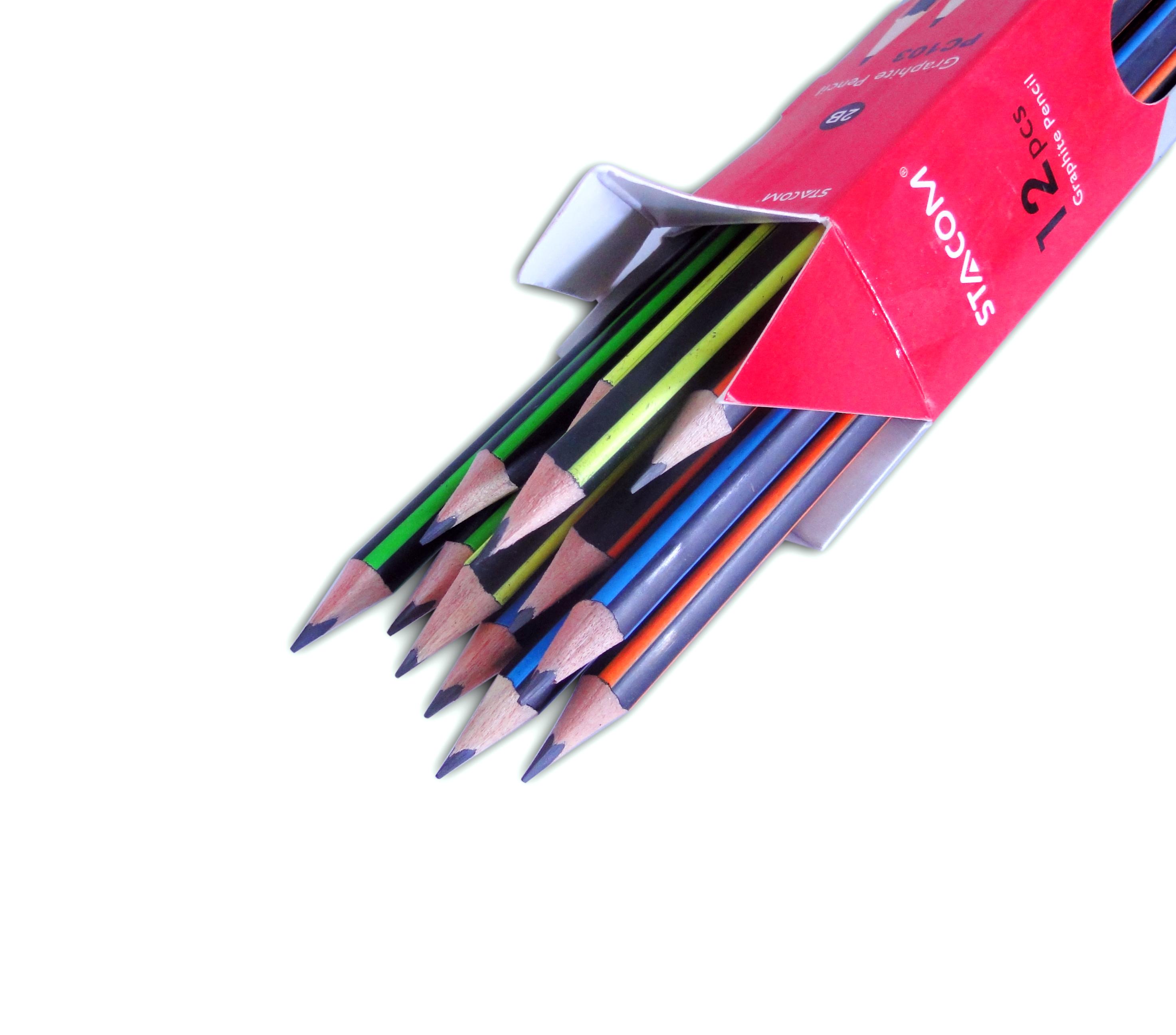 (Set 6 cây) Bút chì học sinh Stacom có gôm PC103