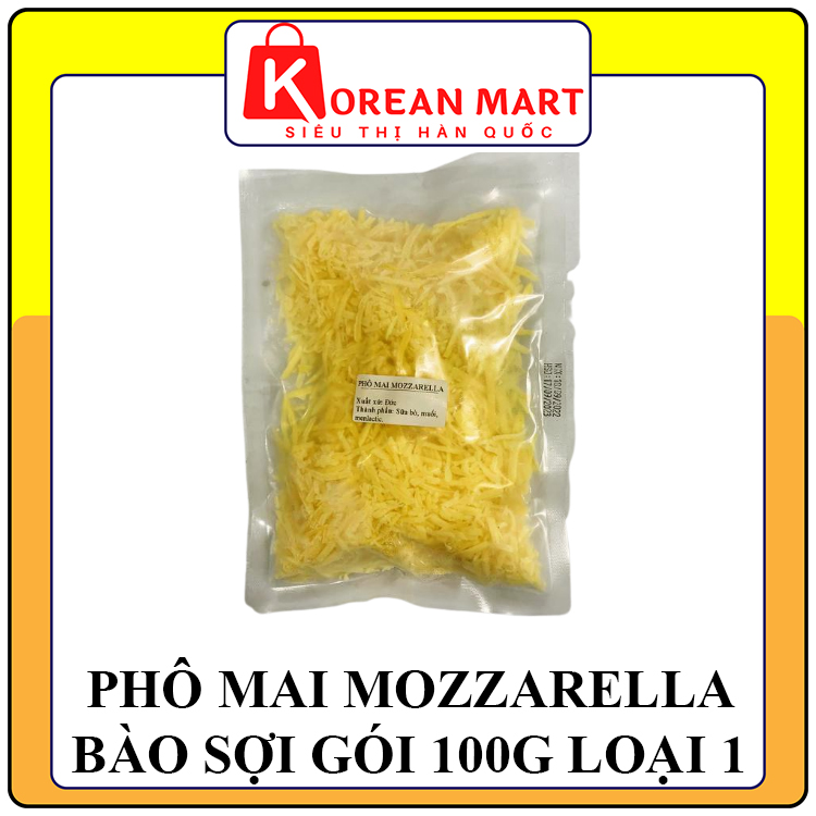 Phô mai Mozzarella bào sợi gói 100g
