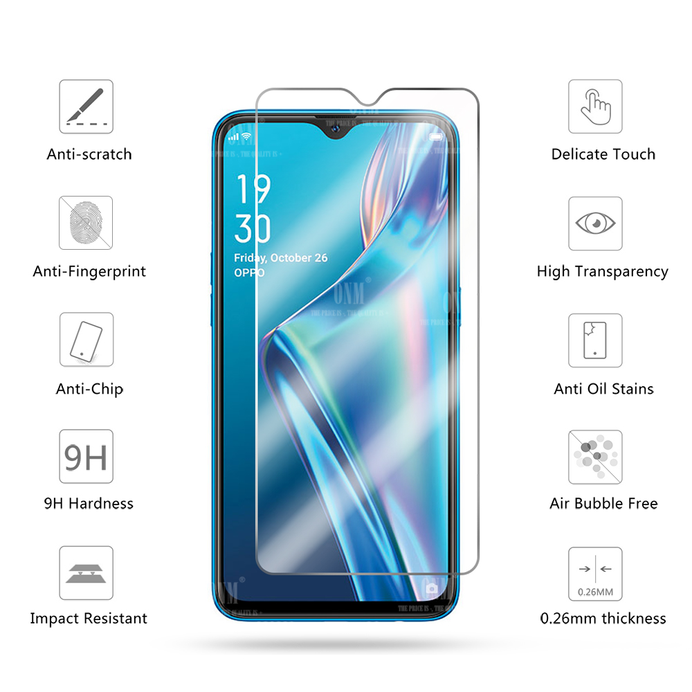 Kính cường lực trong suốt Oppo A12 (Kèm miếng lau)