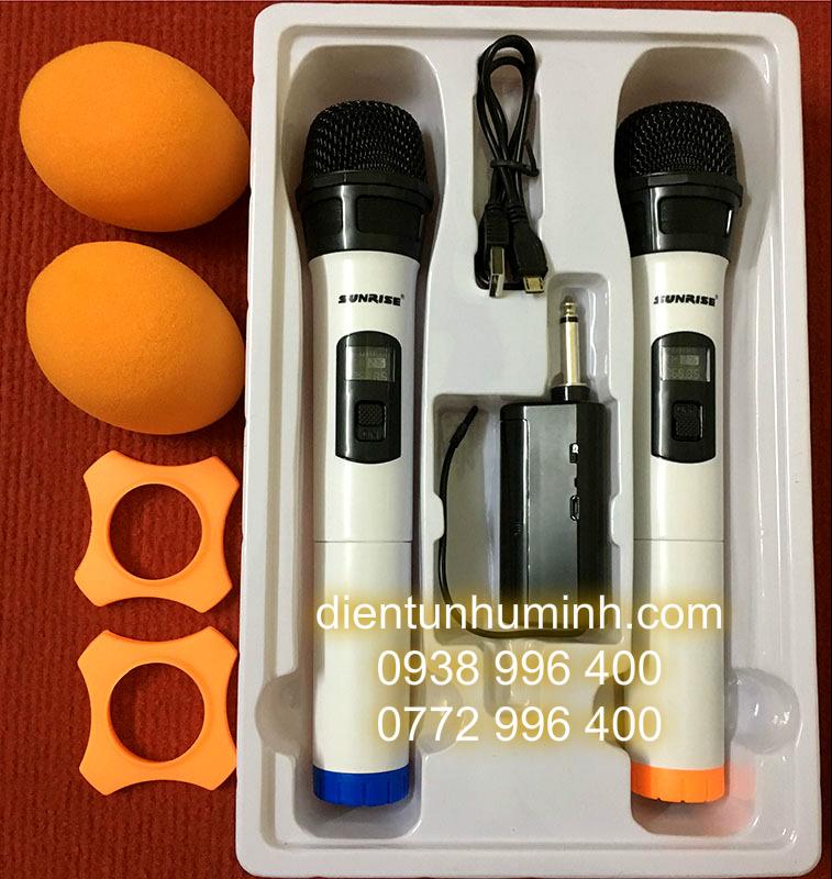 Micro không dây cho loa kéo UHF Wireless bộ 2 cây