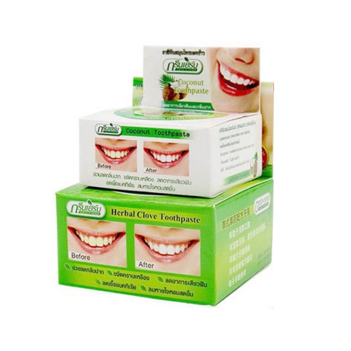 Kem tẩy trắng răng chiết xuất thảo dược Thái Lan 25G ( Mua 1 tặng 1)