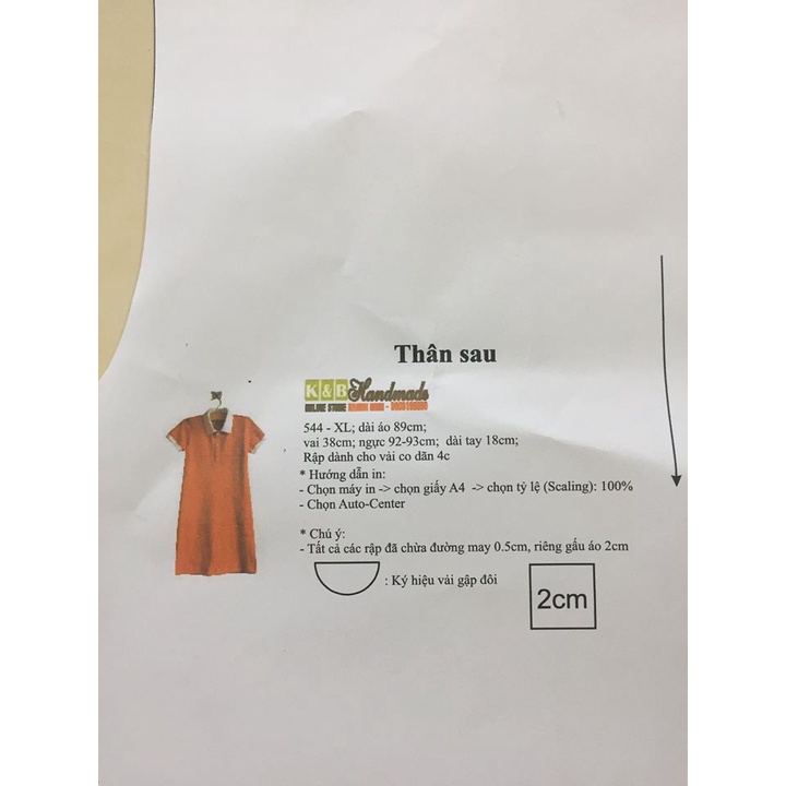 Rập giấy may đầm mã 09 - (BẢN VẼ)