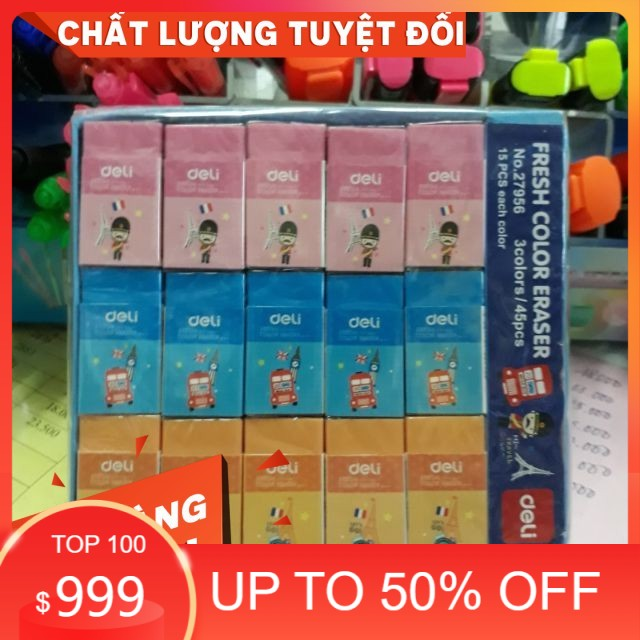 1 Cục gôm tẩy Deli hình tháp bé