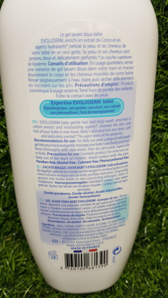Sữa gội tắm cho bé Evoluderm 500ml
