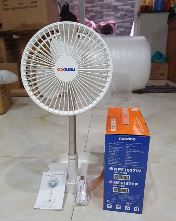 Quạt sạc gấp gọn Nanoco