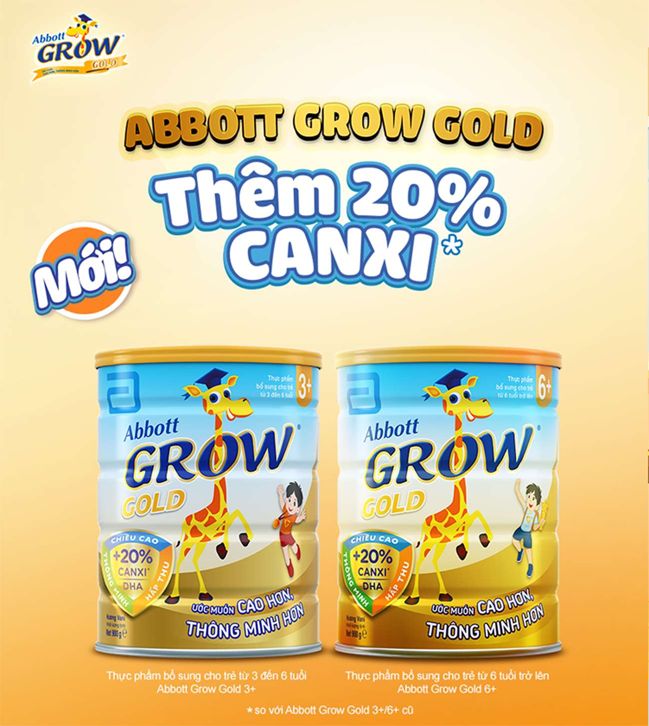 Sữa bột Abbott Grow Gold 6+ 900g