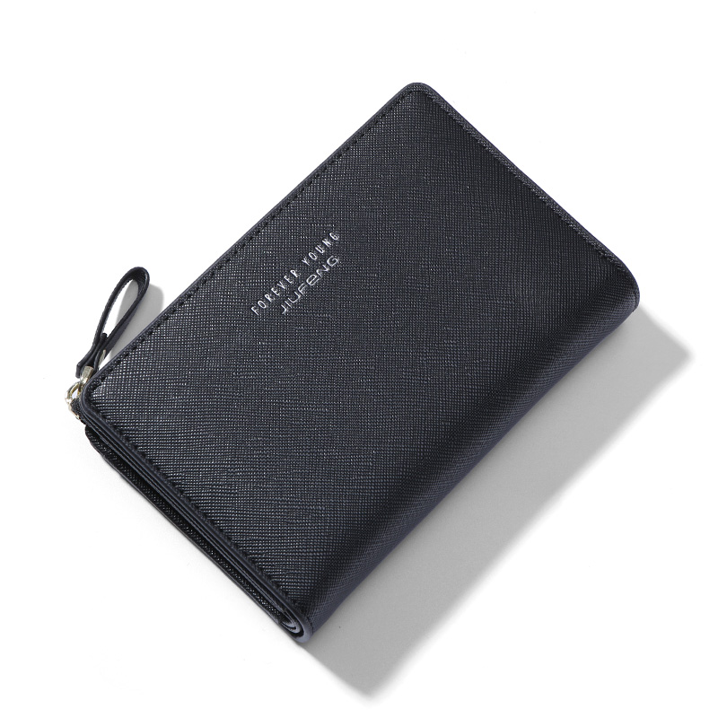 JIUFENG Phụ nữ Zipper Wallet RFID Chặn đa mục đích Pouches Thẻ tín dụng Chủ thẻ ngắn