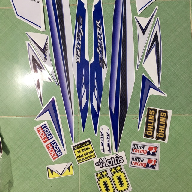 Tem exciter 2010 gp trắng xanh