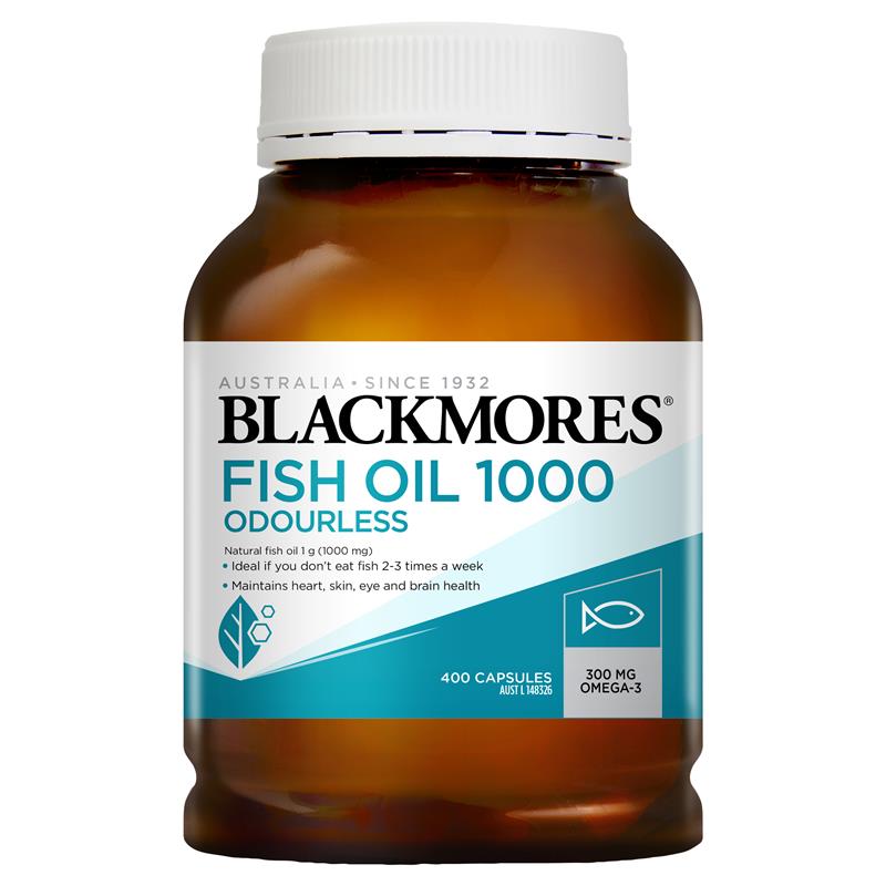 Dầu cá fish oil có mùi Blackmores Omega 3 Fish Oil 1000mg 400 viên