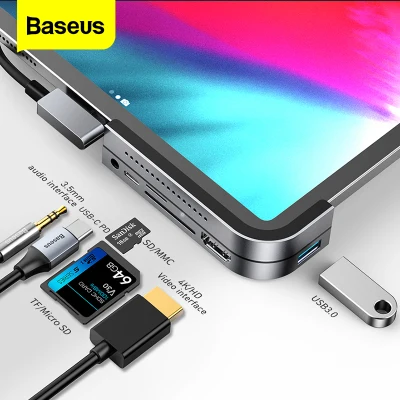 Baseus Multi USB C HUB sang HDMI USB 3.0 Loại C HUB cho iPad Pro Nhiều cổng USB-C Type-C Bộ chuyển đổi USB HUB cho MacBook Pro Air