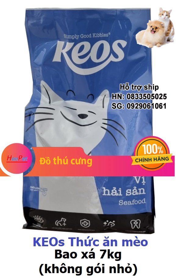 Hanpet - Thức ăn cho mèo KEOS Thức ăn dành cho mèo mọi lứa tuổi -